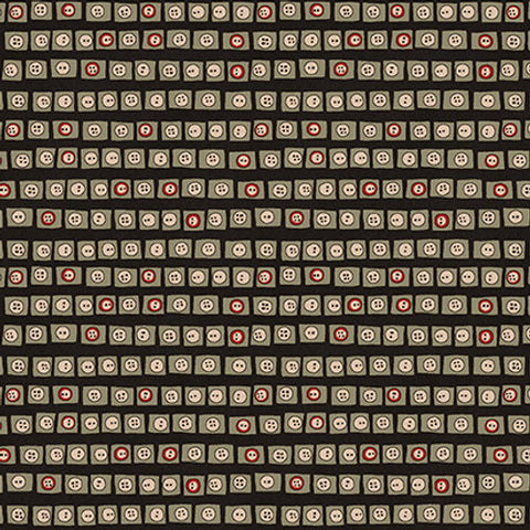 Pre Cut 1/2 yard S is for Sew Button Tape Black