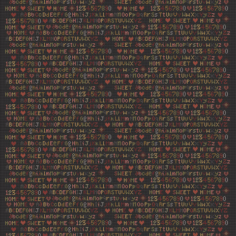 Home Sweet Home Black Alphabet