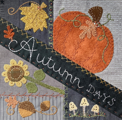 "Crazy" Autumn Block Kit with Printed Pattern