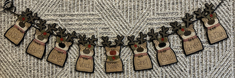 Rudolph and Friends Garland Kit with Pattern