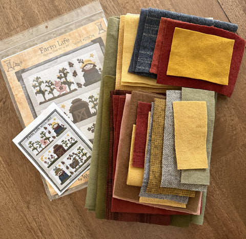 Farm Life Wool Kit with Printed Pattern