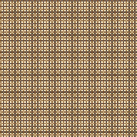 Pre Cut 7/8 yard My Red Wagon Checkerboard Tan