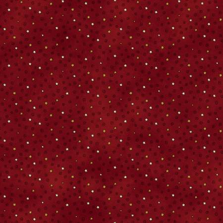 My Red Wagon / 1 Yard / Red / Small Stars