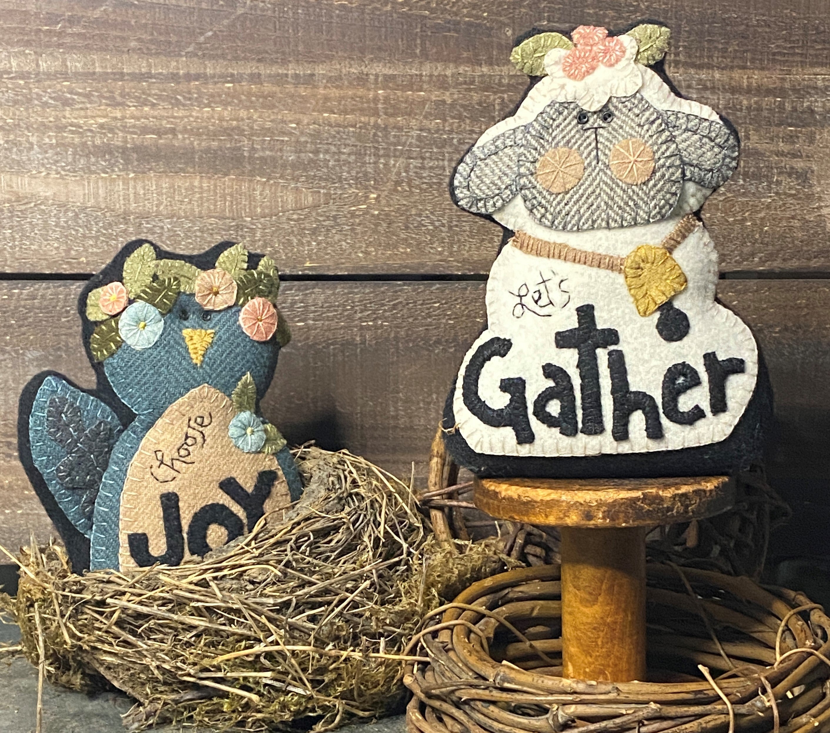JOY Wool Banner PDF Pattern – Wooden Spool Designs